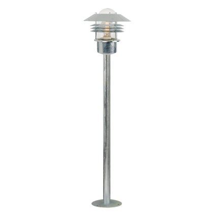 Nordlux Vejers, venkovní sloupková lampa, 1xE27 max 60W, kov, pokovená, IP54, výška 92cm