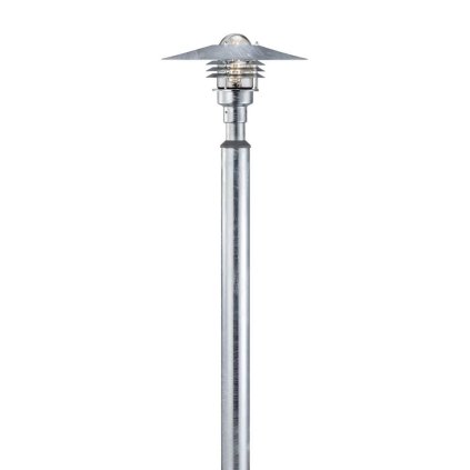 Nordlux Vejers 2M, venkovní sloupková lampa, 1xE27 max 60W, kov, pokovená, IP54, výška 130-200cm