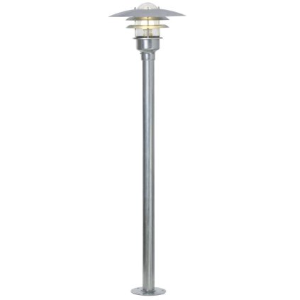 Nordlux Lønstrup 32, venkovní sloupková lampa, 1xE27 max 60W, kov, pokovená, IP44, výška 116cm