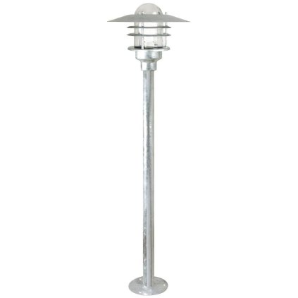 Nordlux Agger, venkovní sloupková lampa, 1xE27 max  60W, kov, pokovená, IP54, výška 83cm