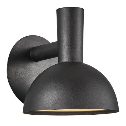 Nordlux Arki, venkovní nástěnné svítidlo, 1xE27 max 20W, kov, černá, IP54, průměr 20cm
