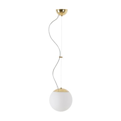 Osmont Adria L1-MS, závěsné svítidlo, 1x75W, opálové sklo, mosazná montura, prům.20cm