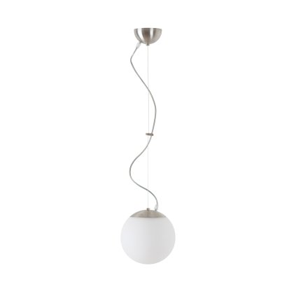 Osmont Adria L1-NB, závěsné svítidlo, 1x75W, opálové sklo, montura v broušené nerezi, prům.20cm