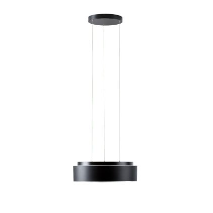 Osmont Eris LEC3, černé závěsné svítidlo z triplexového skla, 27W LED 3000K, prům. 44,5cm