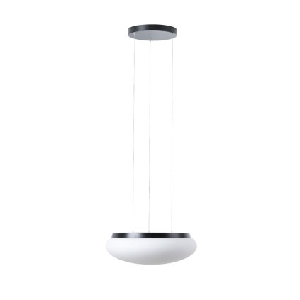 Osmont Arakis 3 LE, černé závěsné svítidlo z triplexového skla, 33W LED 4000K, prům. 44,5cm
