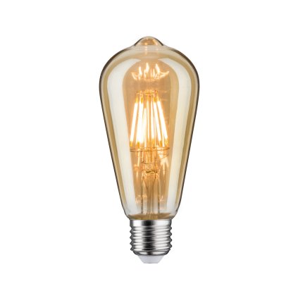 Paulmann LED vintage zlatá žárovka, 6W LED E27 1700K stmívatelná, výška 14,5cm