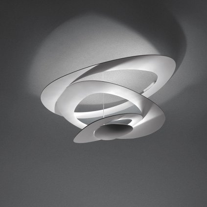 Artemide Pirce soffitto halo, bílé designové stropní svítidlo, 1x400W R7s, prům.97cm
