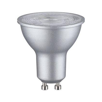 Paulmann matně chromová LED žárovka, 7W LED 4000K GU10 stmívatelná