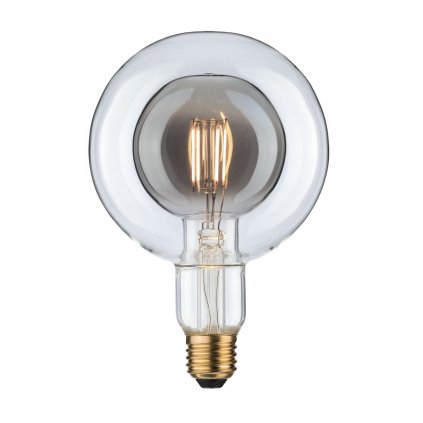 Paulmann LED Inner Shape Globe G125, LED žárovka s kouřovým a čirým sklem 4W LED E27 2700K, stmívatelná, prům. 12,5cm