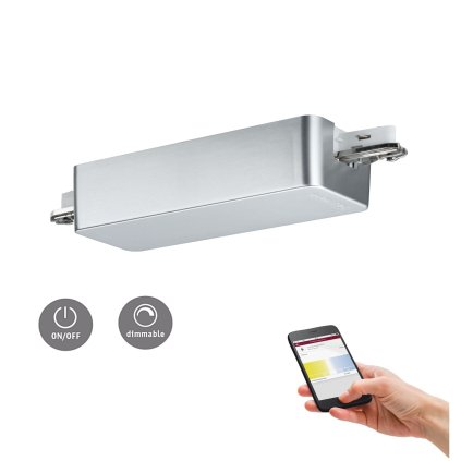 Paulmann Zigbee URail spínací a stmívací regulátor pro svítidla max. 400W, matný chrom