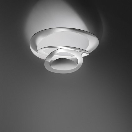 Artemide Pirce mini soffitto halo, bílé designové stropní svítidlo, 1x400W R7s, prům.69cm
