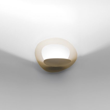 Artemide Pirce micro wall, zlaté designové nástěnné svítidlo, 27W LED 3000K, šířka: 22cm