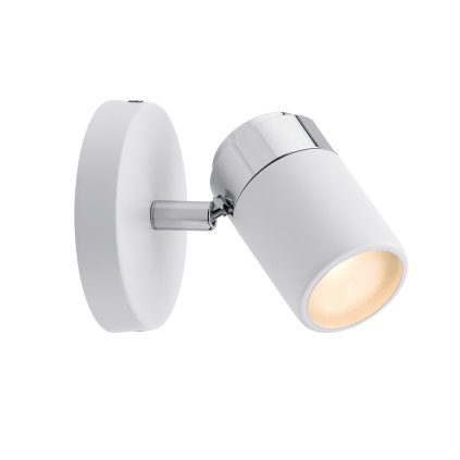 Paulmann Zyli IP44, bílé spotové svítidlo, 1x10W GU10, výška 11cm