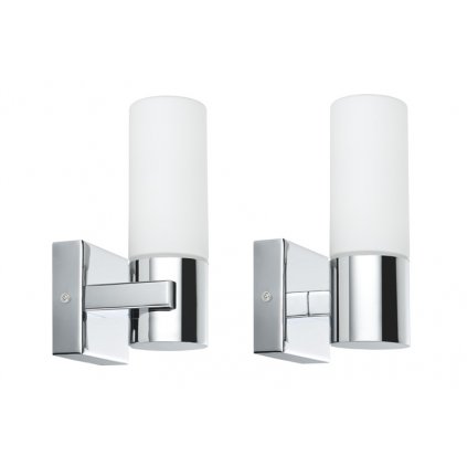 Paulmann Gemini, set 2 ks nástěnných svítidel do koupelny pro osvětlení k zrcadlu, 2x40W, výška: 19cm, IP44