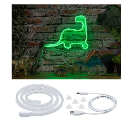 Paulmann Neon Colorflex USB pásek 1m 4,5W, 5V bílý plast, zelená