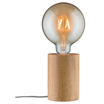 Paulmann Talin, stolní lampa ze dřeva, 1x20W E27, výška 13cm
