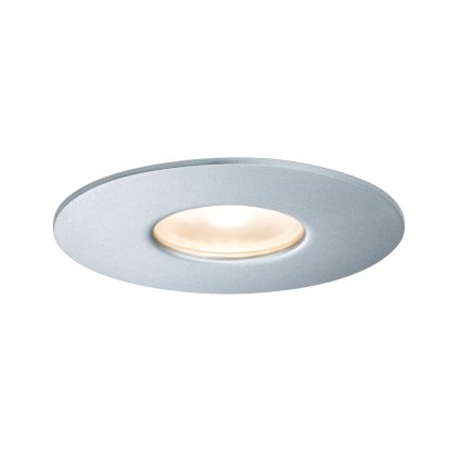 Paulmann House Downlight 230V, stříbrné svítidlo do podhledu, 1x4,4W LED 3000K, prům. 9,5cm, IP44