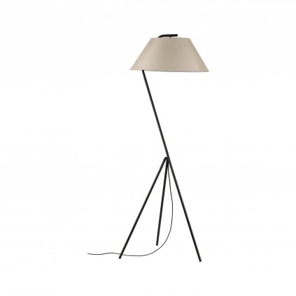 Paulmann Neordic Narve, stojací lampa lampa s černou konstrukcí a šedým textilem, 1x60W E27, výška 154cm