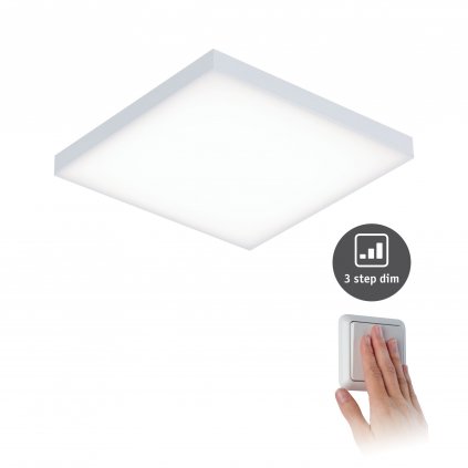 Paulmann Velora, subtilní stropní LED panel bez rámečku, 13W LED 3000K tříkrokové stmívání, 22,5x22,5cm