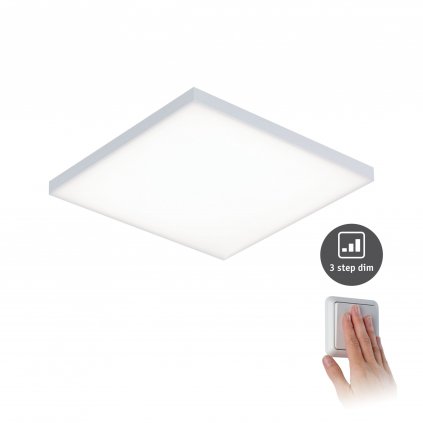 33219 5 paulmann velora subtilni stropni led panel bez ramecku 16 8w led 3000k trikrokove stmivani 30x30cm