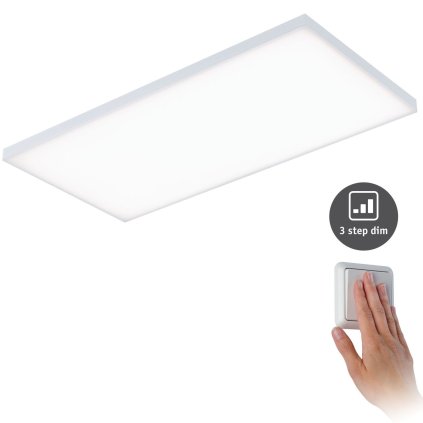 Paulmann Velora, subtilní stropní LED panel bez rámečku, 26W LED 3000K tříkrokové stmívání, 60x30cm