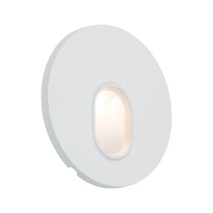 Paulmann Wand, zápustné kulaté svítidlo do KU68, 1×1,7 W LED, bílý plast, 230V, průměr 7,8cm