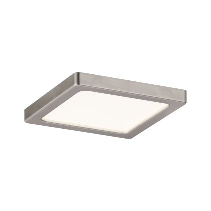 Paulmann Areo, niklové polozapuštěné svítidlo, 8W LED 3000K, 12x12cm, IP23