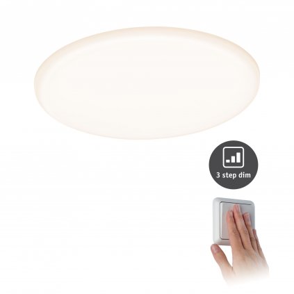 Paulmann Veluna VariFit, kulaté zápustné svítidlo, 17W LED 3000K, tříkrokové stmívání, prům. 18,5cm, IP44