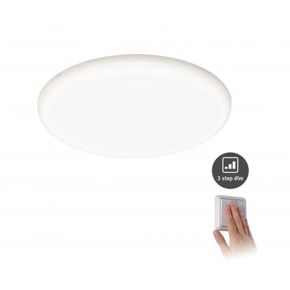 Paulmann Veluna VariFit, kulaté zápustné svítidlo, 22W LED 4000K, tříkrokové stmívání, prům.  21,5cm, IP44