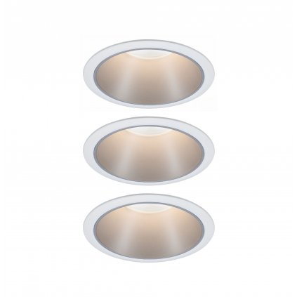 34374 7 paulmann led cole set bodovek v bilo stribrne uprave 3x6 5w led 2700k trikrokove stmivani prum 8 8cm ip44