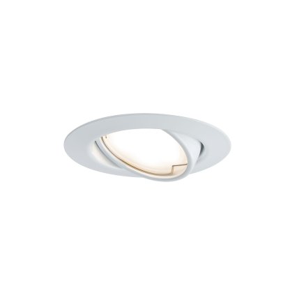 Paulmann LED base, bílá kulatá bodovka, 1x6,5W LED 3000K, prům. 9cm