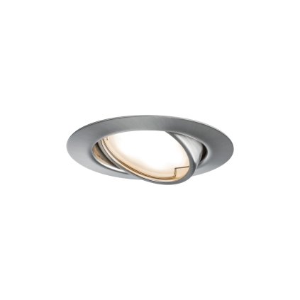 Paulmann LED base, kulatá bodovka z kartáčovaného hliníku, 1x6,5W LED 3000K, prům. 9cm