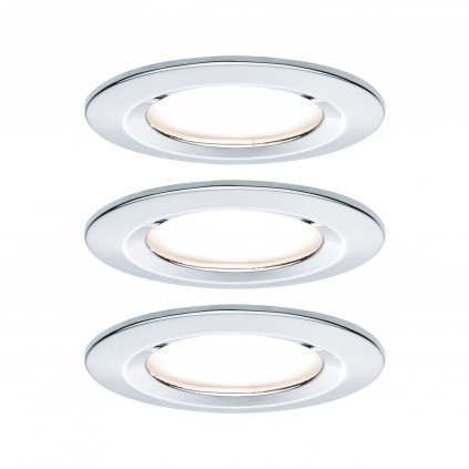 34464 5 paulmann led coin nova round set kulatych bodovek v chromove uprave 3x6 5w led 2700k prum 7 8cm ip44