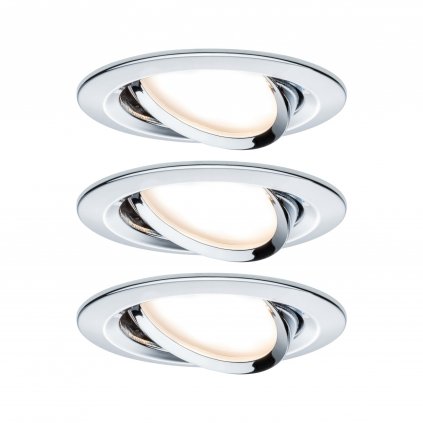 34485 4 paulmann led nova round set kulatych bodovka v uprave chrom 3x6 5w led 2700k gu10 3 krokove stmivani prum 8 4cm
