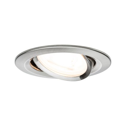 Paulmann Premium LED Nova, zápustná bodovka 1x max35W GU10, kartáčovaný kov, prům. 8,4cm