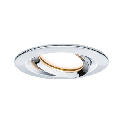 Paulmann LED Nova Plus Coin, zápustná bodovka chrom 1x6.8W 2700K stmívatelná, průměr 9,3 cm, IP65