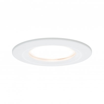 Paulmann Premium LED Slim Coin Satin, zápustná bodovka 1x6,8W LED 2700K, matná bílá, prům. 7,8cm, IP44
