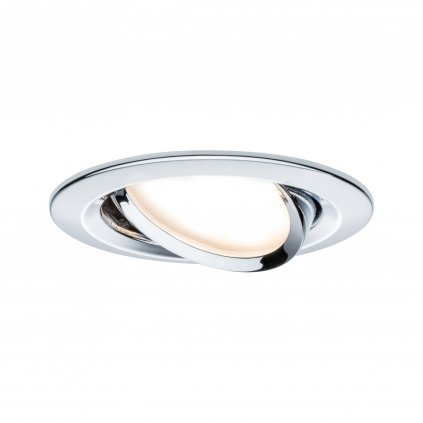 Paulmann Premium LED Slim Coin Satin, náklopná zápustná bodovka 1x6,8W LED 2700K stmívatelná, chrom, prům. 8,4cm