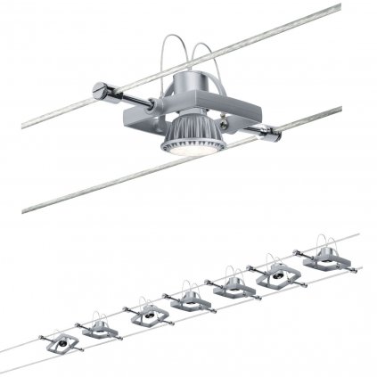 35433 4 paulmann mac2 lankovy system 7x max 10w led 12v matny chrom 500cm