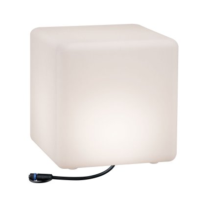 Paulmann Plug&Shine Cube, venkovní světelný objekt 6,5W LED 3000K, 30x30x30cm, IP67