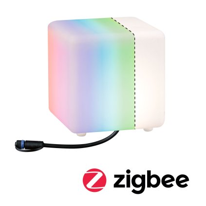 Paulmann Plug&Shine Cube, venkovní světelná krychle RGBW 2,8W LED, 20cm, ZigBee