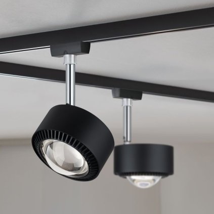 Paulmann Aldan, spot pro Urail systém, 9W LED 2700K stmívatelné, matná černá, výška 17cm