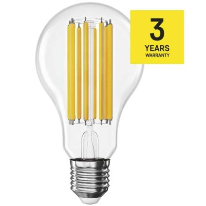 LED žárovka filament E27 18W, 2452lm, náhrada za 150W, teplá bílá 2700K