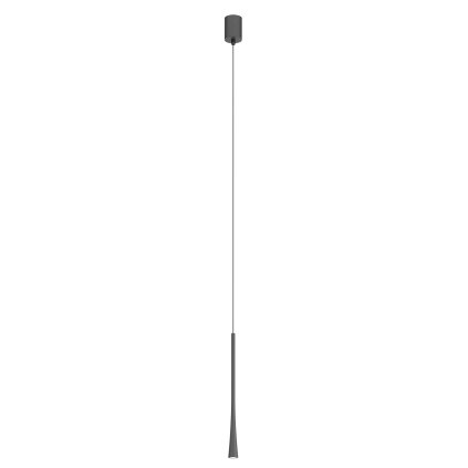 Redo Ito, černé závěsné svítidlo, 6,2W 3000K, průměr 3,2cm, výška 40cm