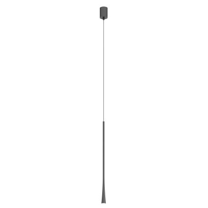 Redo Ito, černé závěsné svítidlo, 6,2W 3000K, průměr 3,2cm, výška 60cm