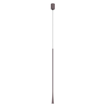 Redo Ito, hnědé závěsné svítidlo, 6,2W 3000K, průměr 3,2cm, výška 80cm