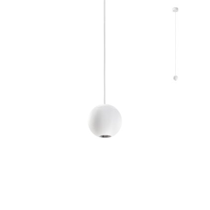 Redo Obo, bílé závěsné svítidlo, 4,5W 3000K, průměr 5cm