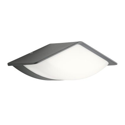 Redo Chalet antracitové nástěnné svítidlo 8W LED, šířka 23,3cm IP54