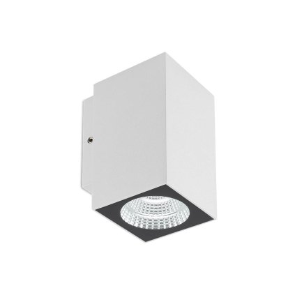 Redo Quad, bílé venkovní nástěnné svítidlo, 3W LED 3000K, výška 10,3cm, IP65