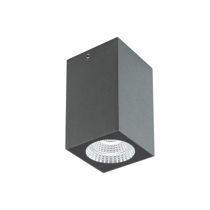 Redo Quad, šedé venkovní stropní svítidlo, 3W LED 3000K, 6x6x10cm, IP65